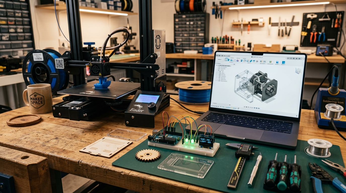 3Dプリンタや電子工作、設計ツールが揃う試作工房